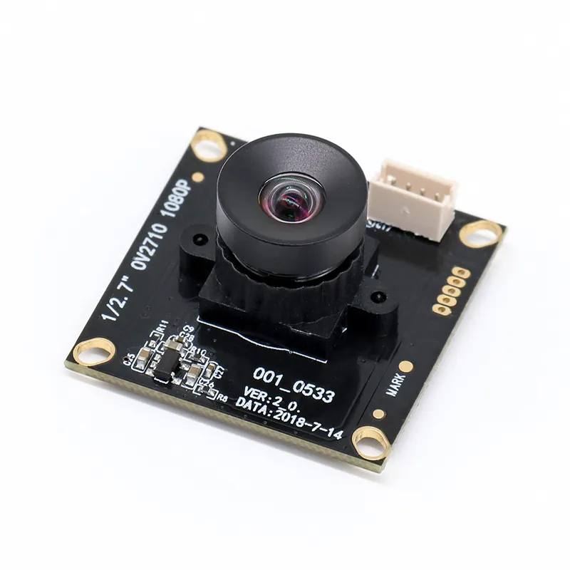 YUV30fpsミニUVCウェブカメラボード、マイク付き低光2MCMOS 1080Pロボット固定焦点USBカメラモジュール用の歪みなし