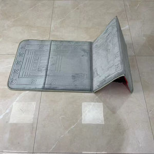 Alfombra musulmana islámica para rezar, alfombrilla de meditación plegable de viaje Sajadah con respaldo y bolsillo - Product Image 3