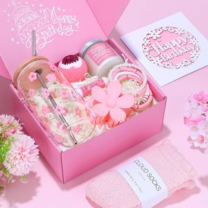 Coffret cadeau promotionnel Joyeux Anniversaire pour femme, mère, sœur : gobelet, <span class=keywords><strong>bougie</strong></span> parfumée, carte-cadeau, boîte cadeau pour femme - Product Image 4