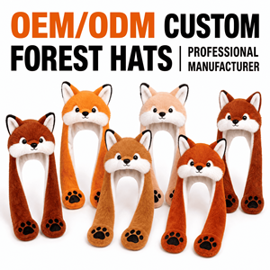 Maßgefertigter Waldtier-Fuchs-Plüschhut OEM ODM Hersteller Personalisierter Stofftier-Hut mit Langen Armen und Beinen Hochwertiger Großhandel - Product Image 2