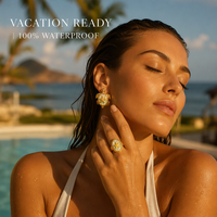 Pendientes de Acero Inoxidable con Baño de Oro al Vacío, Diseño de Tortuga Marina y Estrella de Mar, Joyería Náutica de Moda para Mujer, Ideales para la Playa y Fiestas