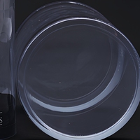 Boîte d'emballage cylindrique en PVC transparent avec couvercle, logo personnalisé pour bougies et pot-pourris