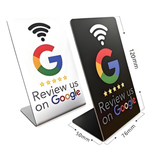 לוגו מותאם אישית pvc לעמוד גוגל סקירה nfc qr קוד חכם עבור חנות מסעדה כל הטלפונים תואם למוניטין - Product Image 1