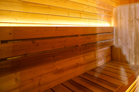 Sauna Esterna in Abete Carbonizzato 1600x2060x2000mm per 4 Persone, Modello Cubo con Luce LED, Disponibile nel Magazzino USA