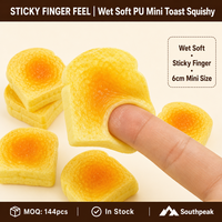 Mainan Squishy Mini Custard Toast Southpeak, Lembut, Lengket, PU Slow Rising, Mainan Fidget, Mainan Remas, Pereda Stres, Pabrik Squishy OEM