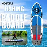 Planche de SUP de pêche KOETSU, planche de paddle gonflable à corps large pour la pêche Luya, support moteur prêt pour une utilisation optionnelle avec un propulseur