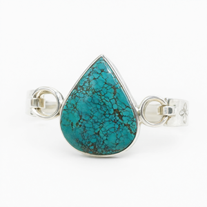 Bracelet en pierre turquoise fabriqué en argent sterling 925, bracelet turquoise taille unique, bijoux en pierres précieuses, bijoux en cristal, quartz - Product Image 2