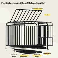 Cage à chien intérieure anti-impact en métal sur mesure, tube en acier épaissi, taille personnalisée, cage pour animaux de compagnie bon marché