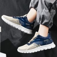Chaussures de course respirantes pour hommes en maille Fly Knit, antidérapantes, résistantes à l'usure, baskets décontractées pour la marche, athlétiques, pour la salle de sport et l'extérieur
