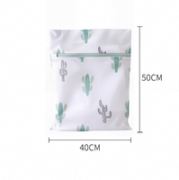 Ensemble de sacs à linge à imprimé cactus, filet de lavage en maille fine pour machine à laver, pour la protection des soutiens-gorge et des vêtements