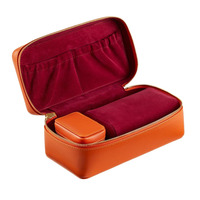 Étui de voyage pour montres et bijoux en cuir léger et durable, style national, avec fermeture éclair, pour bagues, de la marque Mount Yanzhi Lady Fashion
