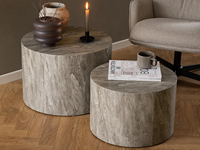 Table d'appoint minimaliste pour chambre à coucher et balcon Petite table basse lisse en marbre gris
