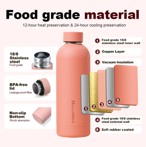 NUEVO Termo al Vacío de Doble Pared de 17oz/500ml con Logotipo Personalizado en Stock, Botella de Agua Aislada, Vaso de Acero Inoxidable, Botella de Agua Deportiva - Product Image 4