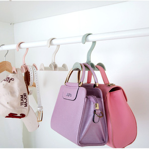 Double Hook Wardrobe <b>Storage</b> <b>Rack</b> Hooks For Bags Scarves Multifunctional <b>Rotatable</b> Hanger Nordic Colors Closet Organizer - Product Image 1