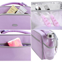 Sac isotherme souple grande capacité, étanche, avec fermeture éclair et porte-bouteille pour aliments