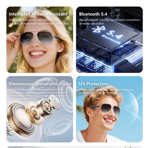 Gafas de Audio Inteligentes IG-06 con Marco Metálico, Control por Voz, Reproductor de Música, Lentes con Protección UV400, Certificación CE, ROHS y FC - Product Image 4