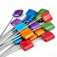 Scellé de câble métallique personnalisable à verrouillage automatique, haute sécurité, en alliage d'aluminium, à usage unique pour les coursiers express