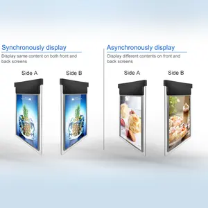 Ultra Thin Double Sided Commercials Ads Screen Lcd Advertising Player Digital Signage And Displays Shop Window Display