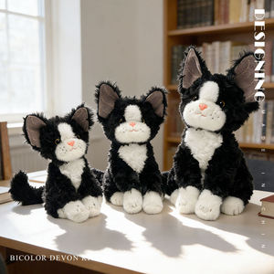 ตุ๊กตา<span class=keywords><strong>แมว</strong></span>สยามลายทางนั่งสีดำขาวเทา ขนาด 26/32/38 ซม. ของตกแต่งนุ่มพิเ<span class=keywords><strong>ศ</strong></span>ษ ทำจากใยสังเคราะห์ PP ของขวัญวันเกิด - Product Image 4