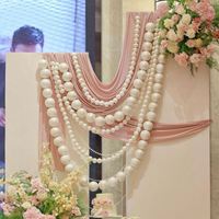 Guirlande géante de fausses perles et de boules en mousse pour toile de fond de mariage, décoration de plafond à grande échelle, décoration élite