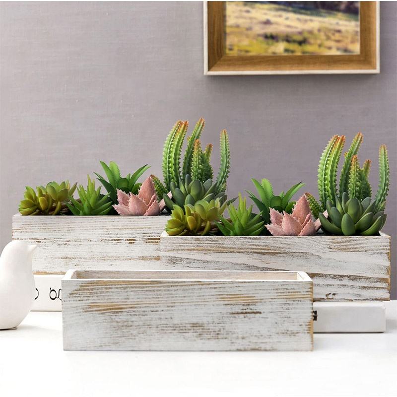 Fioriera Vaso Per Piante E Colture In Legno E Plastica Grigio 100x50x50 Cm 173120 - Foto 7