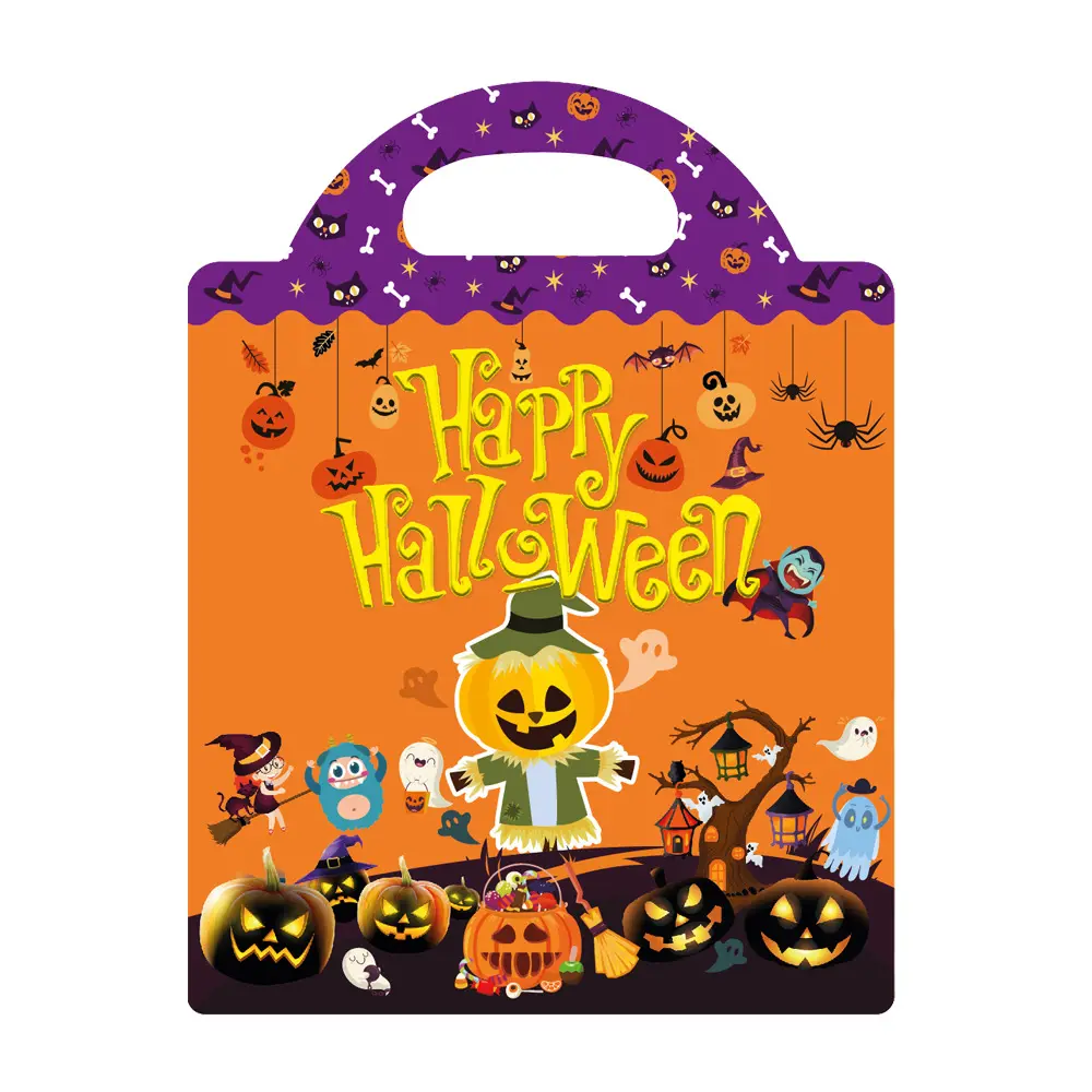 Free sample Promotion Reusable Educational Stickers Book For Toddler 1-3 Waterproof Puffy Stickers Halloween Sticker Book