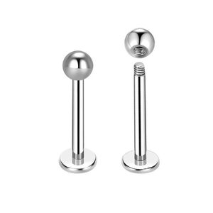 Piercing F136 en alliage de titane à filetage externe, clou à lèvre à fond plat, clou pour cartilage d'oreille G23, accessoire de bijouterie unisexe pour usage quotidien - Product Image 2