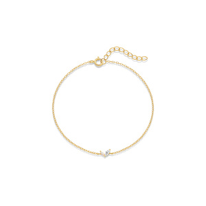 Pulsera de Plata 925 con Cruz, Regalo de Amor para Chicas, Uso Diario - Product Image 1