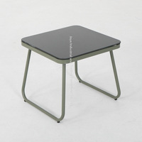 Ensemble de meubles de jardin Joye Leisure, table basse et chaises pas chères pour usage extérieur, en métal Teslin, 3 pièces, ensemble de canapé, ensemble de patio