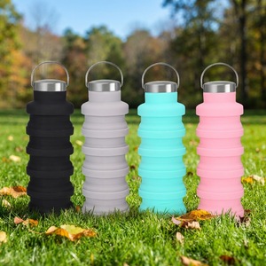 Bouteille d'eau pliable en silicone sans BPA, 500 ml, bouteille d'eau chaude en silicone - Product Image 1