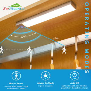 <span class=keywords><strong>Mini</strong></span> USB Tủ Quần Áo PIR Ánh Sáng Ban Đêm Nhà Bếp Chiếu Sáng Có Thể Sạc Lại Dưới Cảm Biến Chuyển Động Từ Xa <span class=keywords><strong>Led</strong></span> Tủ Ánh Sáng - Product Image 3