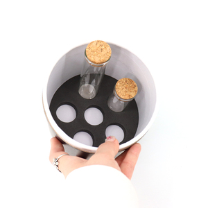 Tube à essai en verre à fond plat rond transparent de qualité médicale Bouchon en liège en bois Borosilicate 3.3 Tubes à essai en verre de <span class=keywords><strong>30mm</strong></span> avec bouchon en liège - Product Image 5