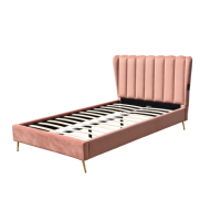 Nouveau design de lit rembourré double de bonne qualité à bon prix avec ports de charge USB