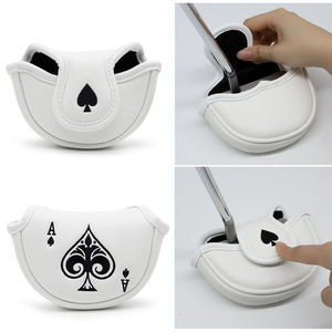 Poker a <b>Golf</b> Putter <b>Cover</b> OEM <b>Golf</b> Club <b>Head</b> <b>Covers</b> for Putter PU Leather Mallet Putter Headcover with Magnetic for Men/Women - Product Image 3