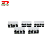 Conector RJ45 Gigabit PoE 1000 Base-T, Modular, Blindado, de un Solo Puerto, con LED e Imán Integrado