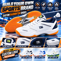 Chaussures de badminton personnalisées OEM pour hommes, baskets d'entraînement en salle à marque privée OEM, vente en gros, chaussures de badminton personnalisées avec logo