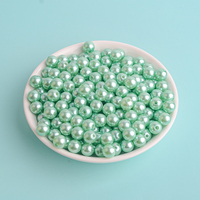 500 g/sac effet brillant rond percé ABS perles de haute qualité perles de perles bricolage fabrication de bijoux