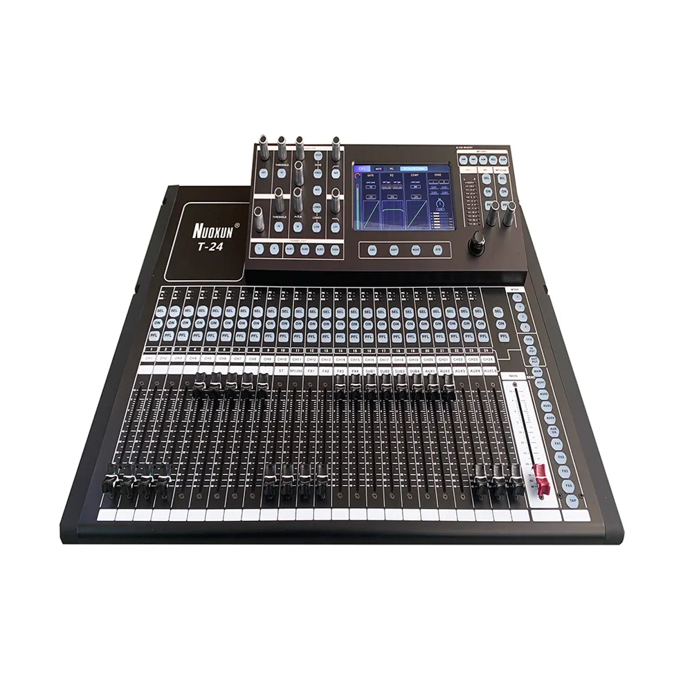 mixing console professional audio mixer 24 Channel digital audio mixer with electronic fader 48V phantom power consola de sonido