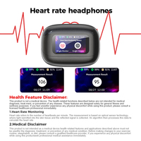 Casque de traduction à intelligence artificielle HTC NE41, BT 6.0, écran tactile LCD HD, casque sportif ouvert OWS avec fonction de mesure du rythme cardiaque
