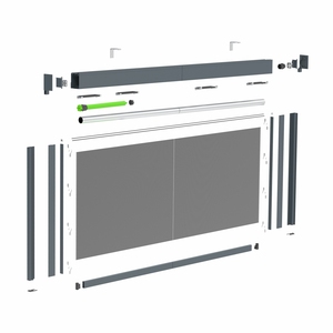 <span class=keywords><strong>Store</strong></span> à rouleaux extra large avec fermeture éclair jusqu'à 4 m de largeur, robuste, coupe-vent, imperméable, pour terrasse et balcon - Product Image 3