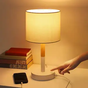 Wholesale USB Charging Ports Light Lamp Modern Touch Control Table Lamp for Living Room Bedside