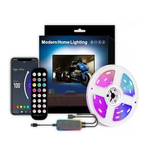 Dải Đèn <span class=keywords><strong>LED</strong></span> Thông Minh Dải Băng <span class=keywords><strong>RGB</strong></span> <span class=keywords><strong>5050</strong></span> Tuya <span class=keywords><strong>WiFi</strong></span> Điều Khiển Điện Thoại USB <span class=keywords><strong>LED</strong></span> Linh Hoạt Cho TV Đèn Nền Phòng Tiệc Gia Đình - Product Image 1
