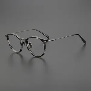 Shenzhen Fabriek Bril Montuur Prachtige Handgemaakte Puur Titanium Bril Frames Plaat Optische Bijziendheid Glazen Monturen Eco-Vriendelijk