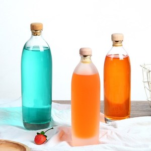 Vente en gros 350ml 500ml Super Flint Bouteille en verre de liqueur de vodka à brandy clair haut de gamme avec couvercle à vis ou <span class=keywords><strong>bouchon</strong></span> en liège - Product Image 5