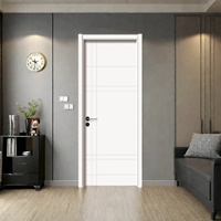 Porte moderne en cristal de carbone insonorisée et sans peinture, plus économique, idéale pour hôtels, écoles, bureaux et espaces publics