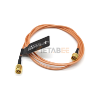 Câble coaxial RF1.13 10 cm Connecteur SMA Angle droit Type à souder Compatible UFL Alimentation d'antenne