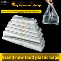 Sacs en plastique transparents pour l'emballage, sacs de courses en plastique transparents, sacs pour l'emballage des fruits et légumes, sacs à emporter pour le petit-déjeuner