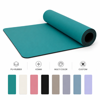 Tapis de Pilates en caoutchouc PU 183x68cm 4.5mm Rectangulaire Antidérapant pour Yoga Humide, Logo Personnalisé, Marque Privée, Vente en Gros