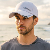 Casquette de baseball unisexe en coton et maille, mode décontractée, chapeau de soleil de sport à longue visière, logo imprimé personnalisé, idéale pour l'extérieur et la pêche