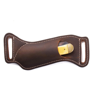Étui de ceinture vintage en cuir pour couteau pliant, étui de ceinture pour couteau, housse de couteau, mini porte-couteau de poche, outils d'extérieur - Product Image 5